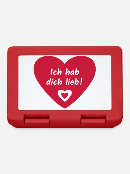 Ich hab dich Lieb Herz - Brotdose - Rot