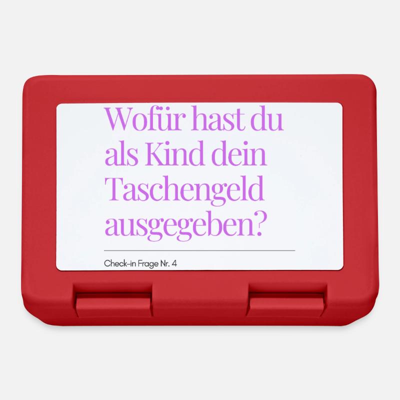 Check-in Frage Nr. 4 - Brotdose - Rot
