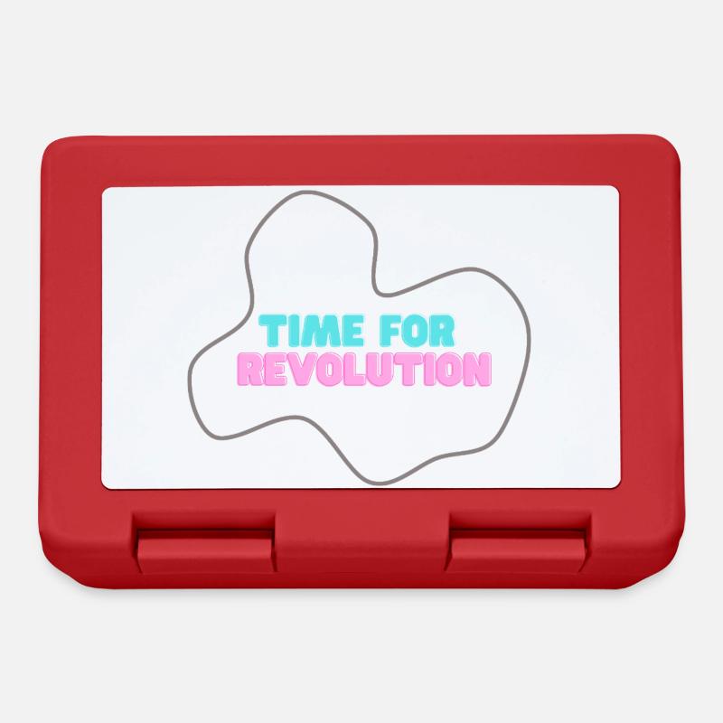 Neo-Typoschrift: Time for Revolution - Brotdose - Rot