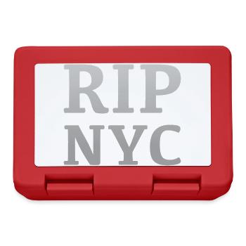 RIP NYC Monochrome design - Lunchbox - red - Front