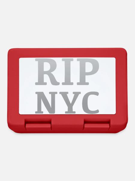 RIP NYC Monochrome design - Lunchbox - red