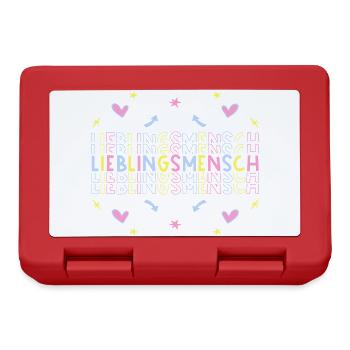 Lieblingsmensch - Herzensmensch - Brotdose - Rot - Vorne