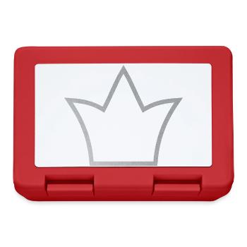 Couronne – symbole de force et de confiance en soi - Boîte à goûter - rouge - Devant