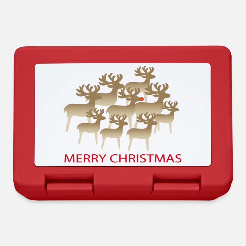 Christmas Reindeer - Lunchbox - red