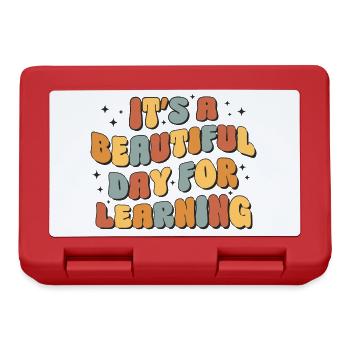 It's A Beautiful Day For Learning - Lunchbox - red - Front