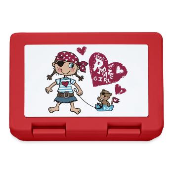 Petit pirate et capitaine ours - Boîte à goûter - rouge - Devant