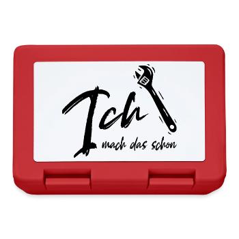 Ich mach das schon - Handwerker - Bastler - Brotdose - Rot - Vorne