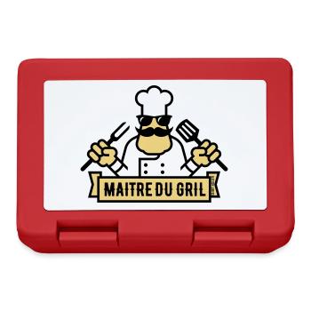 Maître Du Gril (Griller / Barbecue / BBQ / 2C) - Boîte à goûter - rouge - Devant