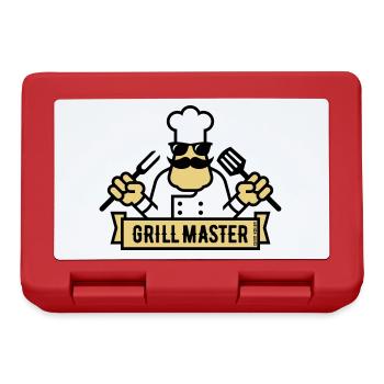 Grill Master (Grilling / Barbecue / BBQ / 2C) - Lunchbox - red - Front