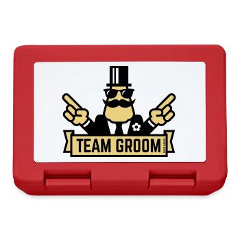 Team Groom (Pointage Enterrement de vie de garçon et de garçon 2C) - Boîte à goûter - rouge - Devant