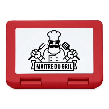 Maître Du Gril (Griller / Barbecue / BBQ / 1C) - Boîte à goûter - rouge - Devant
