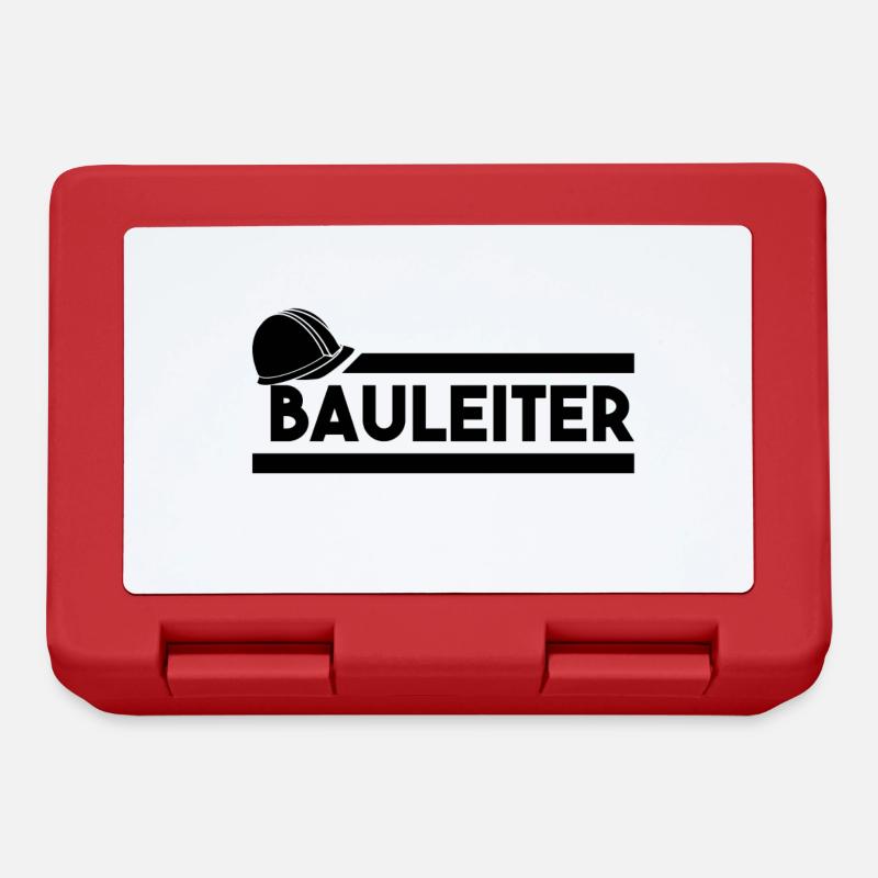 Bauleiter - Baustelle - Geschenkidee - Brotdose - Rot