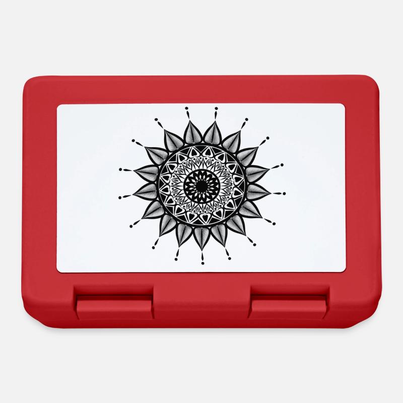 GREAT MANDALA blk - Lunchbox - red