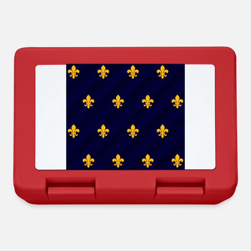 Fleur de Lys / Fleur de Lis bleu-orange - Boîte à goûter - rouge