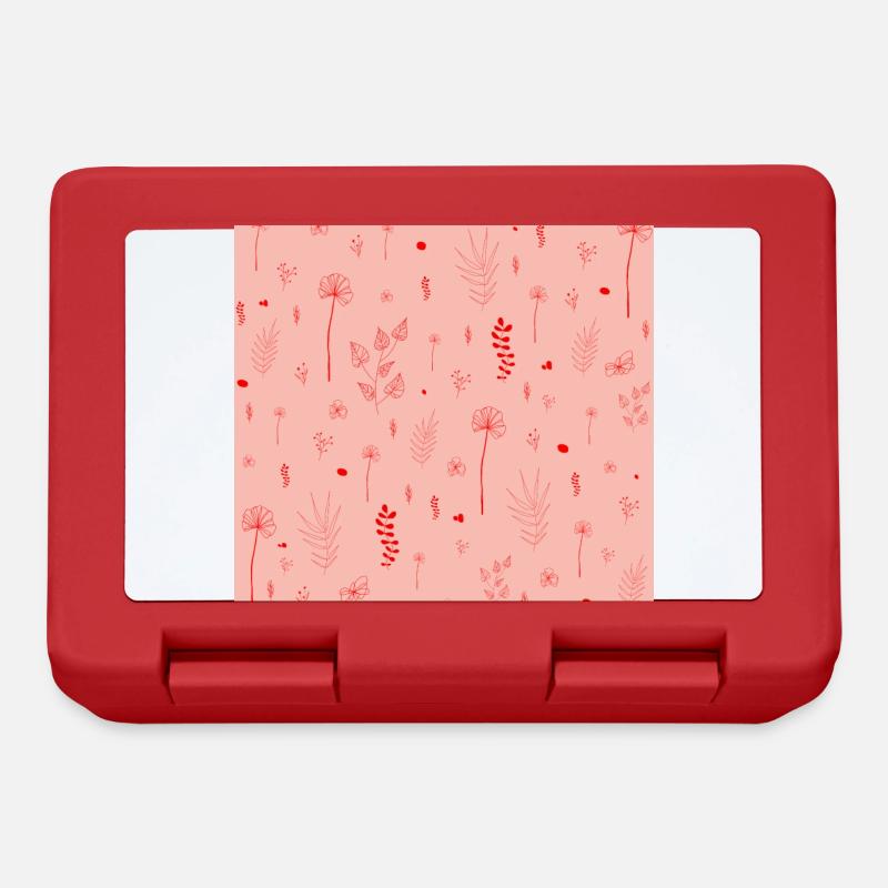 Wild Botanical Pattern Pink Edition - Lunchbox - red
