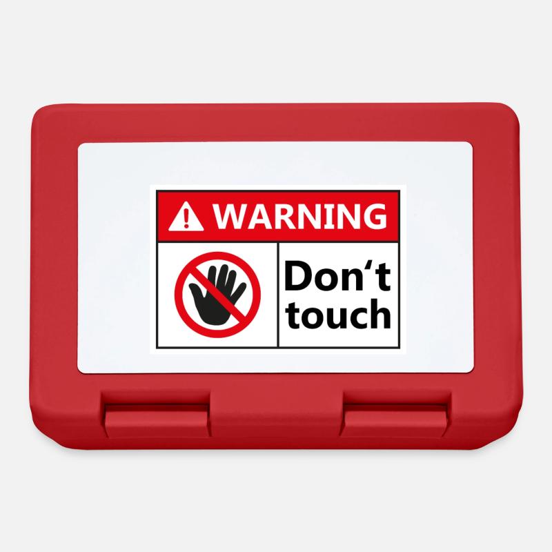 Warning don't touch - Lunchbox - red