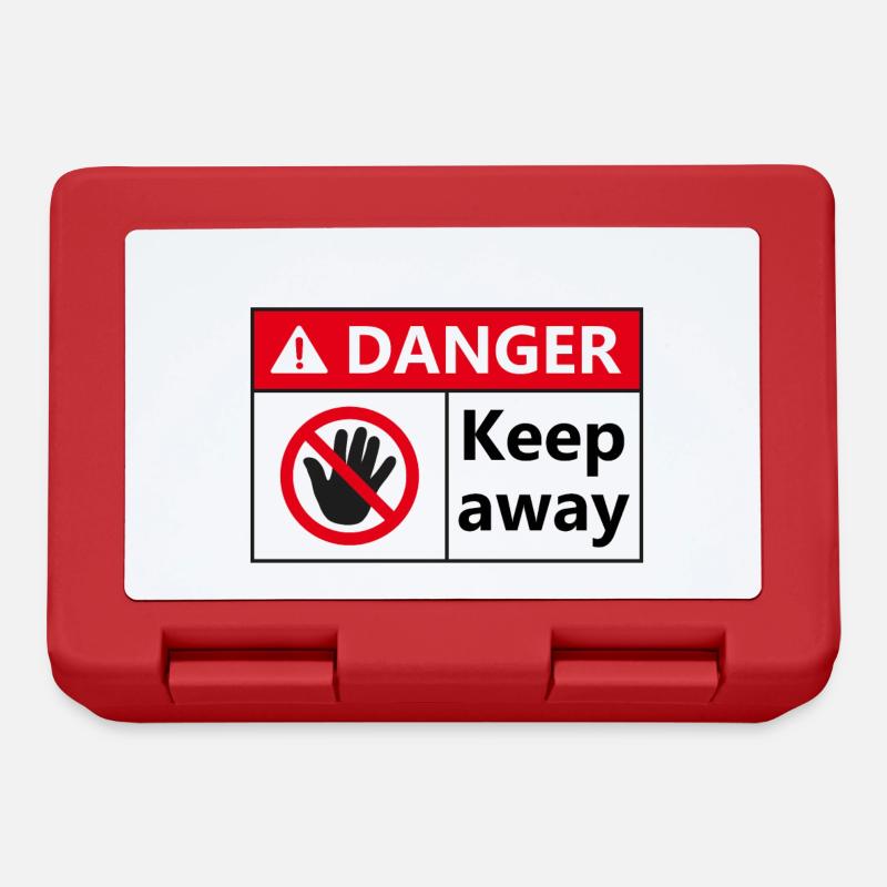 Danger Keep Away - Lunchbox - red