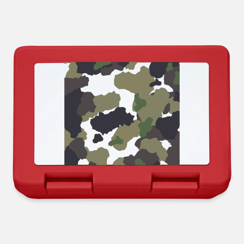 Camouflage militaire - Boîte à goûter - rouge