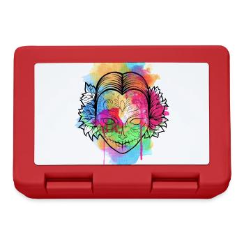 A Beautiful and Funny Watercolor Calavera Design - Lunchbox - red - Front