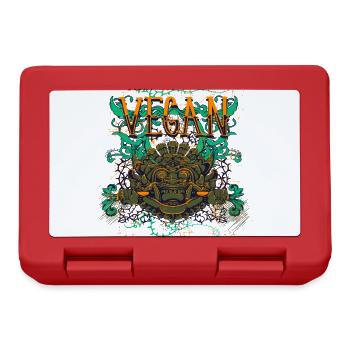 Un design végétalien « végétalien » beau et amusant - Boîte à goûter - rouge - Devant