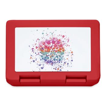 blumen.bunte blumen,regenbogen,Graffiti - Brotdose - Rot - Vorne
