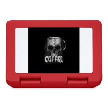 Heavy metal punk coffee skull - Lunchbox - red - Front