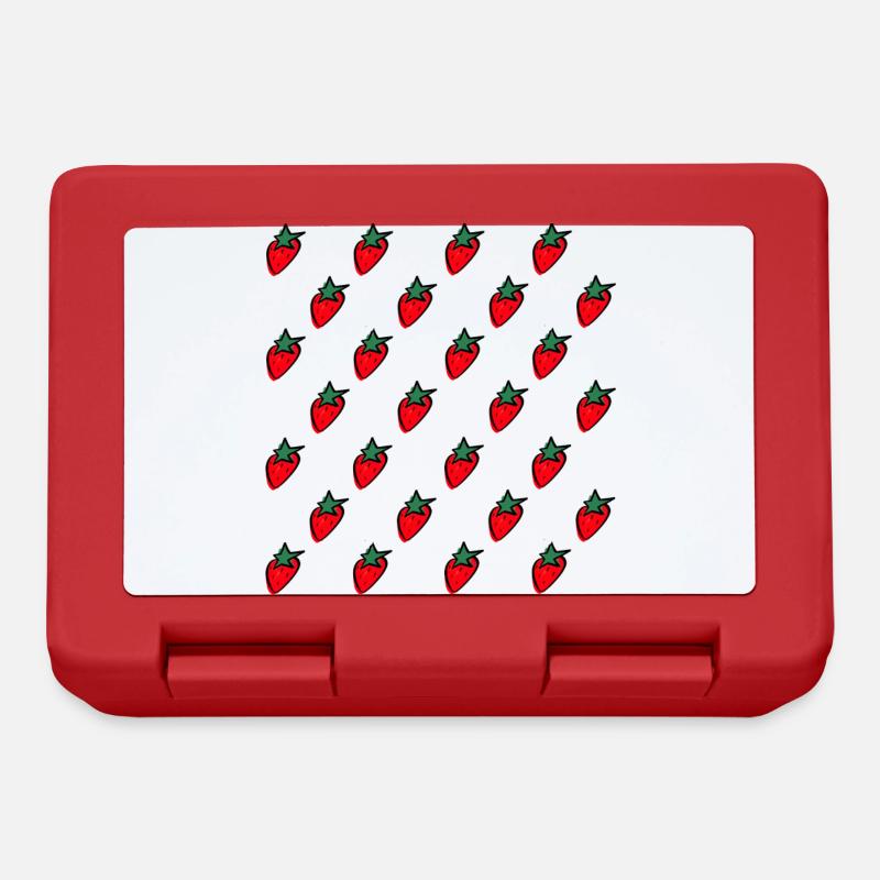 Modello di fragole in un pasticcio - Lunch box - rosso