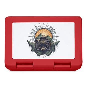 Cool retro camera logo - Lunchbox - red - Front
