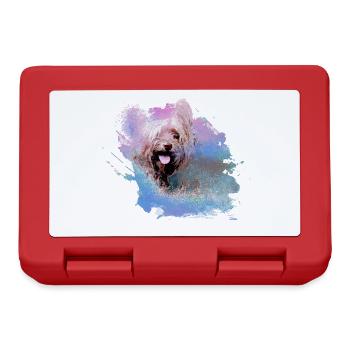 yorkshire terrier ,dog,graffiti,colorful,painting - Lunchbox - red - Front