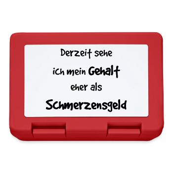 Arbeit Job Kollegen Spruch lustig Geschenkidee - Brotdose - Rot - Vorne