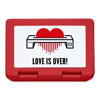 Love Is Over! (Liebe / Trennung / Scheidung) - Brotdose - Rot - Vorne