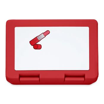 mignon dessin vectoriel rouge à lèvres cerise - Boîte à goûter - rouge - Devant