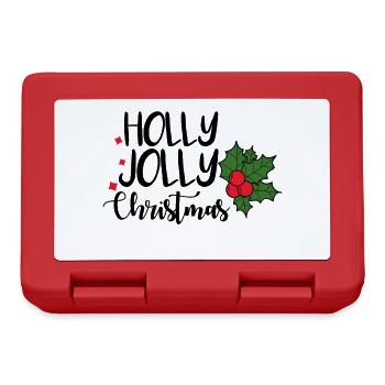 Holly Jolly Weihnachten - Brotdose - Rot - Vorne