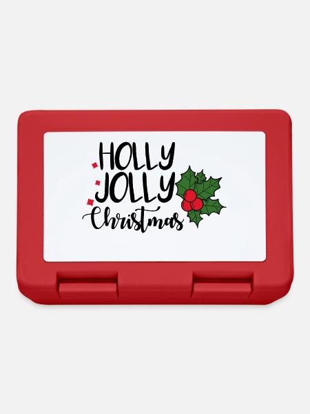 Holly Jolly Christmas - Lunchbox - red