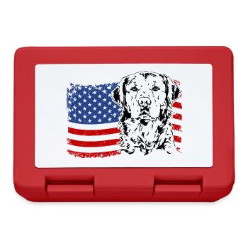 Golden Retriever America Flag Dogs Wilsigns - Boîte à goûter - rouge - Devant
