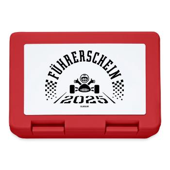 Führerschein 2025 (Fahranfänger / Black) - Brotdose - Rot - Vorne