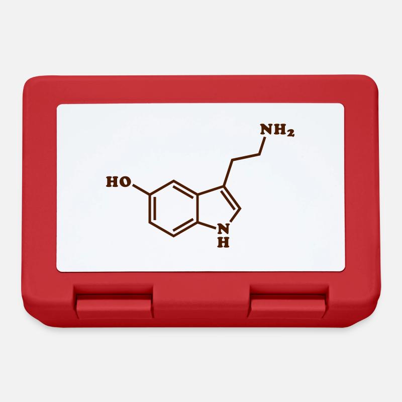 Formule chimique moléculaire de sérotonine - Boîte à goûter - rouge