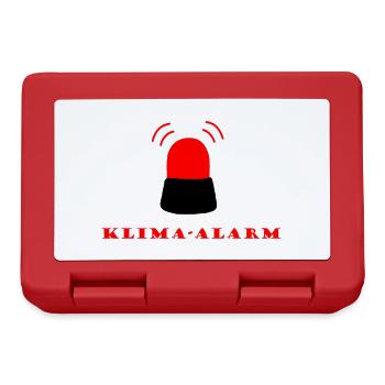 Klima Alarm - No Planet B - Brotdose - Rot - Vorne