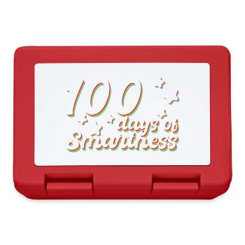100 days of school Geschenkidee - Brotdose - Rot - Vorne