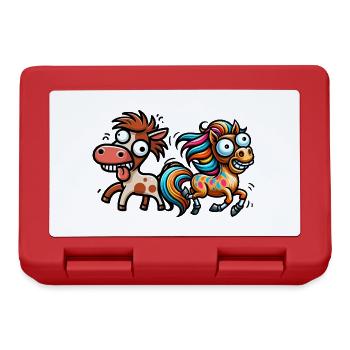 crazy horses horse horse horse kids - Lunchbox - red - Front