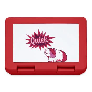 quiek,guinea pig,pink,pink - Lunchbox - red - Front