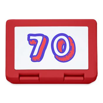 70. 70 ANS. 70e ANNIVERSAIRE. ANNIVERSAIRE 70 ANS. - Boîte à goûter - rouge - Devant