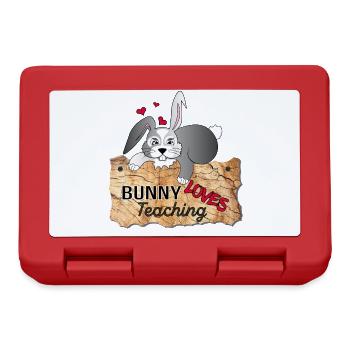 I love my rabbit school climates - Lunchbox - red - Front