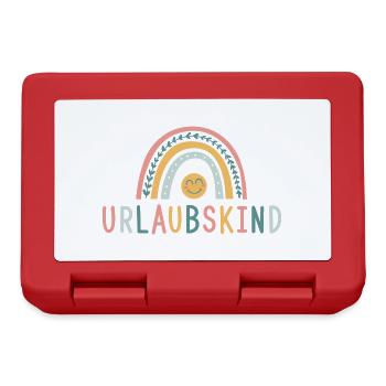 Urlaubskind - Regenbogen - Brotdose - Rot - Vorne