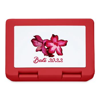 oleander,flower,lotus,bali,bali2022,summer,floral - Lunchbox - red - Front