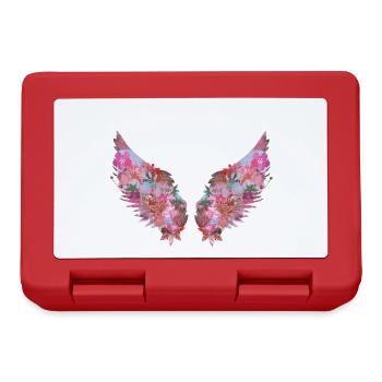 ailes d’ange, ailes, colorées, ailes d’ange, fleurs - Boîte à goûter - rouge - Devant