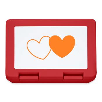 Valentine's Day Heart Orange - Lunchbox - red - Front