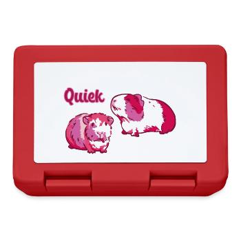 quiek,guinea pig,pink,pink - Lunchbox - red - Front