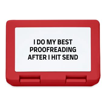 I Do My Best Proofreading Funny English Teacher - Lunchbox - red - Front