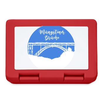 Müngstener Brücke,solingen,Brücke,blau - Brotdose - Rot - Vorne